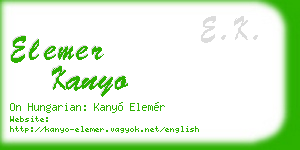 elemer kanyo business card