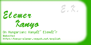 elemer kanyo business card